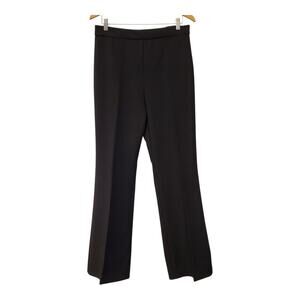 Ann Taylor Side Zip Pant Black High Rise Straight Size 10